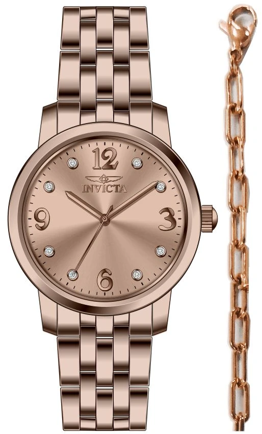 Женские часы Invicta Angel Watch - 32mm, Rose Gold With Bracelet Set (48257), цвет: Золотой — фото 2