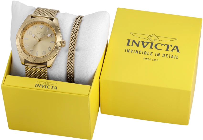 Мужские часы Invicta Specialty Watch - 45mm, Gold With Bracelet Set (48290), цвет: Золотой — фото 3