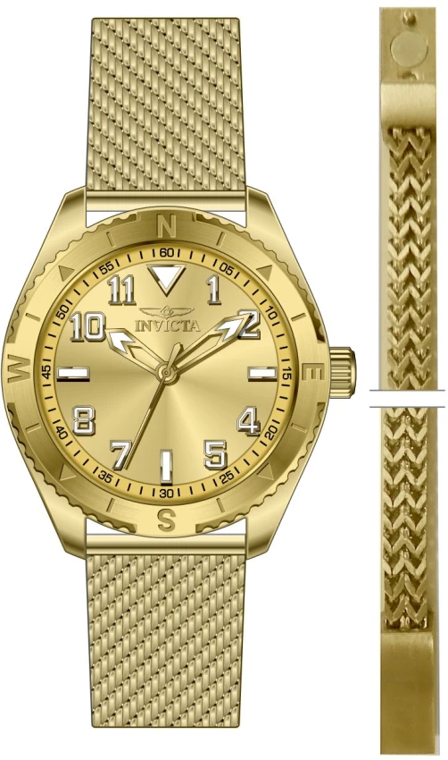 Мужские часы Invicta Specialty Watch - 45mm, Gold With Bracelet Set (48290), цвет: Золотой — фото 2