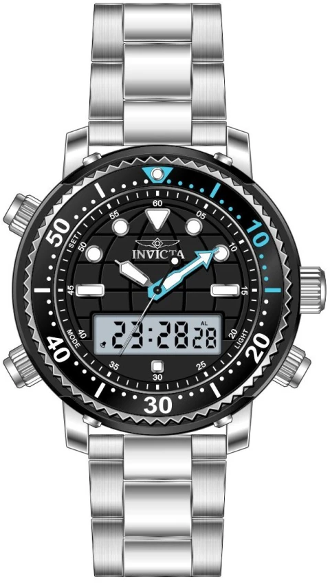 Мужские часы Invicta Pro Diver DigiQuartz Watch - 46.5mm, Steel (48370), цвет: Стальной — фото 2