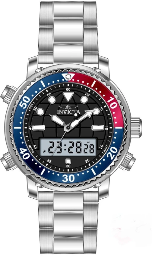 Мужские часы Invicta Pro Diver DigiQuartz Watch - 46.5mm, Steel (48371), цвет: Стальной — фото 2
