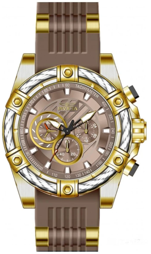 Мужские часы Invicta Bolt Vestige Watch - 52mm. Tan, Gold (48384), цвет: Светло-коричневый / Золотой — фото 2