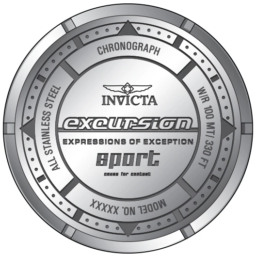 Мужские часы Invicta Excursion Kodar - 50mm. Black (48536), цвет: Чёрный — фото 4