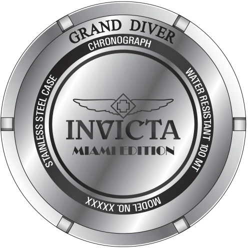 Мужские часы Invicta Grand Diver Miami Edition - 52mm. Steel (48593), цвет: Стальной — фото 3