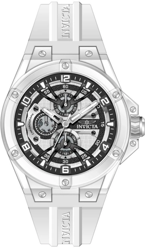 Мужские часы Invicta Racing Saphirex Watch - 46mm. White (48800), цвет: Белый — фото 2