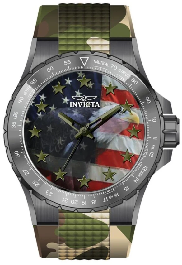 Мужские часы Invicta Aviator Freedom Flyer - 50mm, Camouflage (ZG-48956), цвет: Камуфляж — фото 2