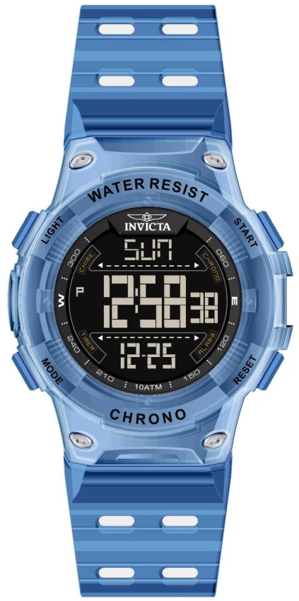 Мужские часы Invicta Racing Burnout Digital Watch - 52mm. Transparent, Blue (49048), цвет: Прозрачный / Синий — фото 2
