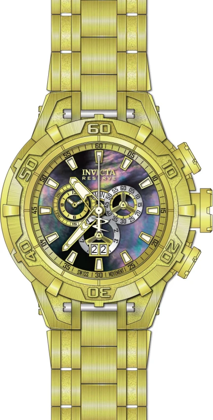 Мужские часы Invicta Reserve Specialty Subaqua Swiss Ronda 5050.C Caliber Watch w/ Mother of Pearl Dial - 54mm. Gold. Steel (49348), цвет: Стальной — фото 3