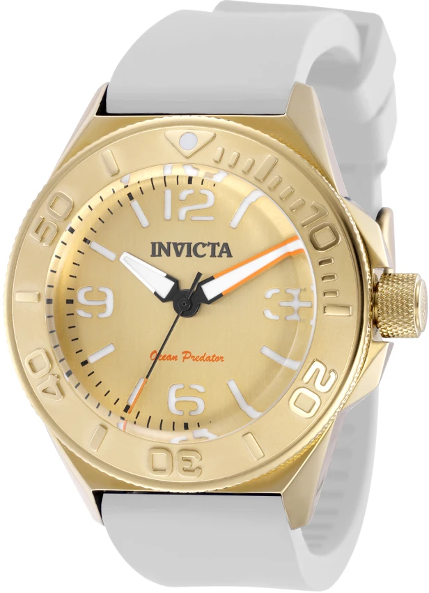 Мужские часы Invicta Ocean Predator Watch - 43mm, Green, Orange, White, Blue, Black with Interchangeable Strap (49473), цвет: Зелёный / Оранжевый — фото 4
