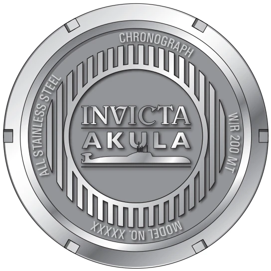 Мужские часы Invicta Akula Kromo Z Swiss Ronda Z60 Caliber Watch - 55mm. Steel (49637), цвет: Стальной — фото 4