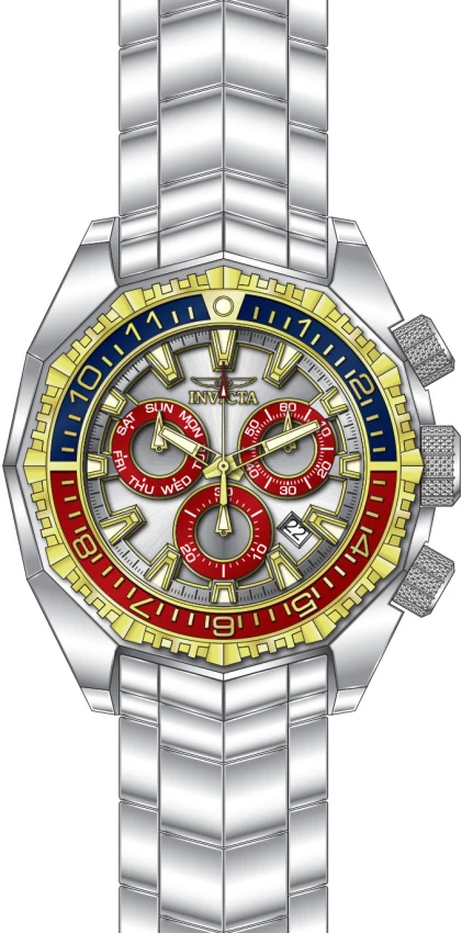 Мужские часы Invicta Akula Kromo Z Swiss Ronda Z60 Caliber Watch - 55mm. Steel (49637), цвет: Стальной — фото 3