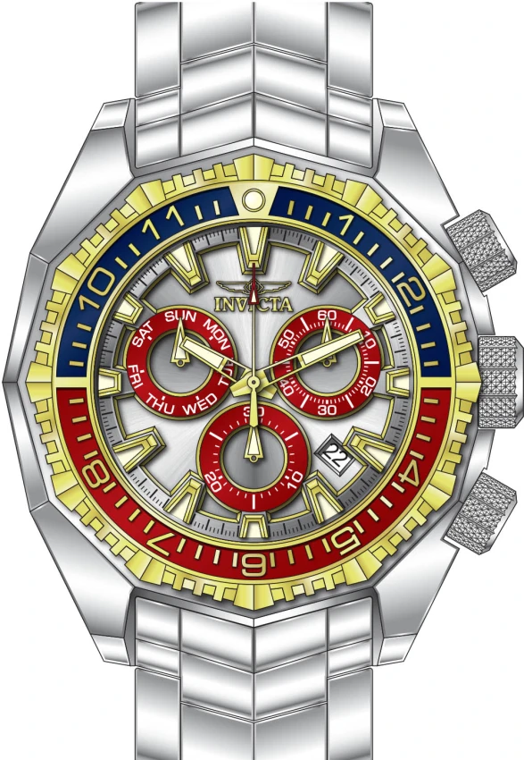 Мужские часы Invicta Akula Kromo Z Swiss Ronda Z60 Caliber Watch - 55mm. Steel (49637), цвет: Стальной — фото 2