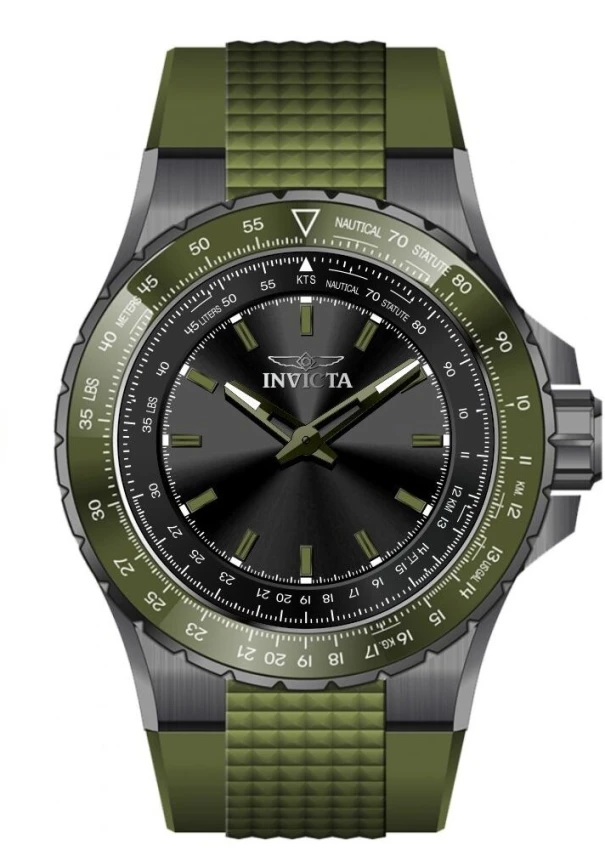 Мужские часы Invicta Aviator Command Deck - 50mm. Green (49664), цвет: Зелёный — фото 2