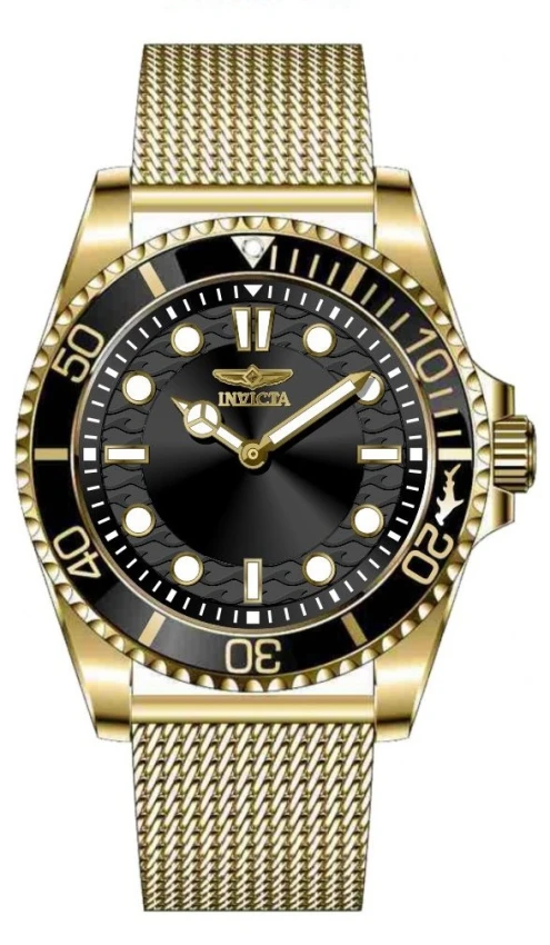 Мужские часы Invicta Pro Diver Watch - 43mm. Gold (49691), цвет: Золотой — фото 2