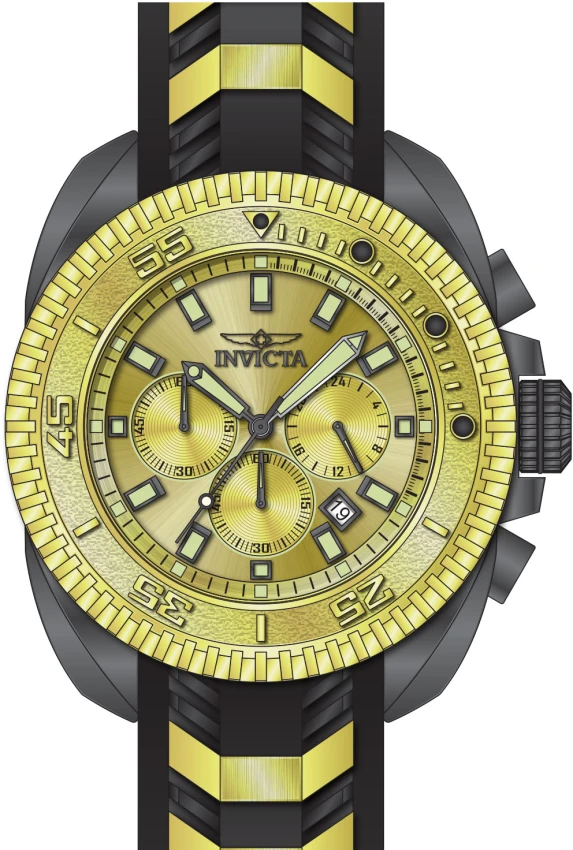 Мужские часы Invicta Coalition Forces Watch - 50mm. Black. Gold (49793), цвет: Золотой — фото 2