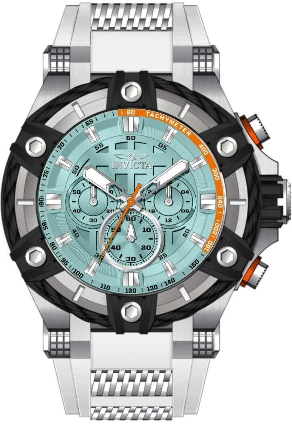 Мужские часы Invicta Bolt Surge Watch - 52mm. White. Steel (49805), цвет: Стальной — фото 2
