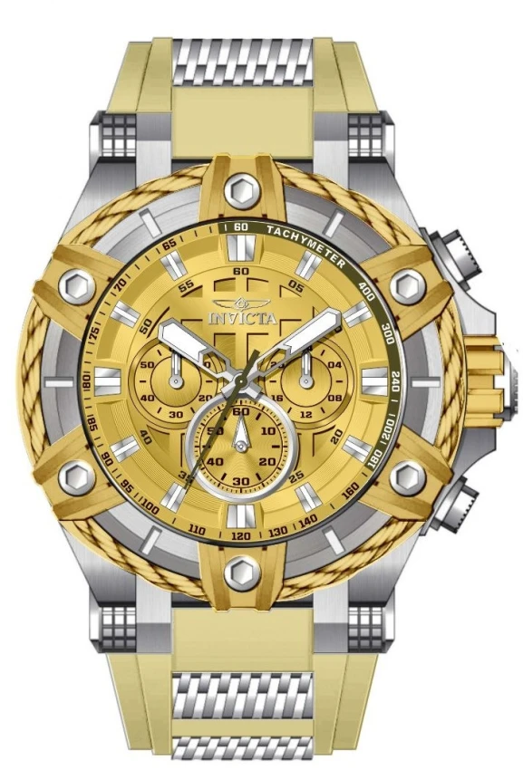 Мужские часы Invicta Bolt Surge Watch - 52mm. Ivory. Steel (49808), цвет: Стальной — фото 2
