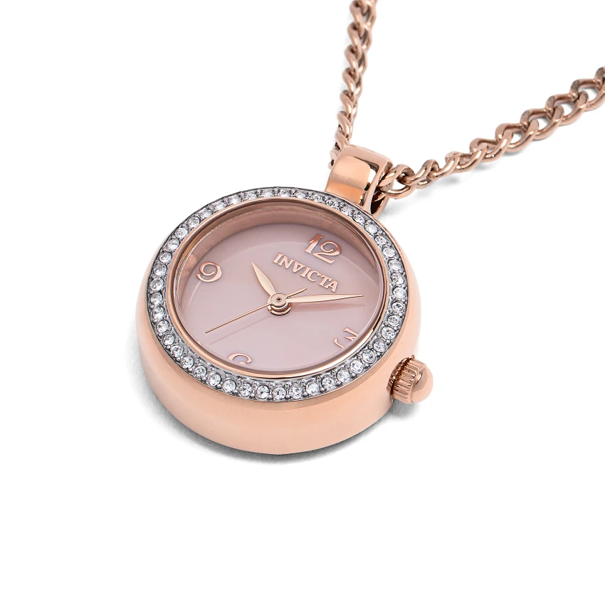 Женские часы Invicta Mini Angel Necklace w/ Mother of Pearl Dial - 23mm, Rose Gold (49933), цвет: Золотой — фото 5