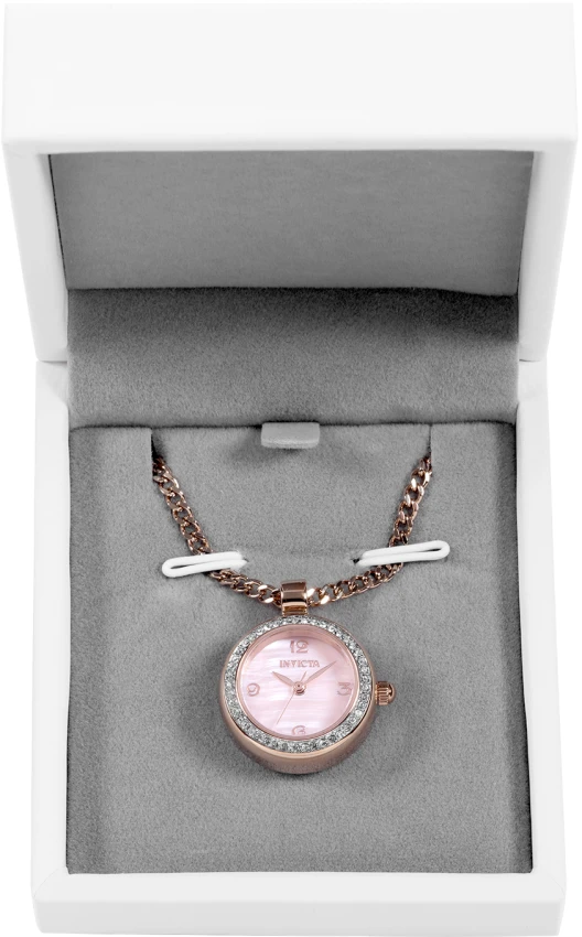 Женские часы Invicta Mini Angel Necklace w/ Mother of Pearl Dial - 23mm, Rose Gold (49933), цвет: Золотой — фото 3