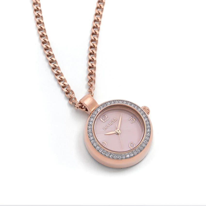 Женские часы Invicta Mini Angel Necklace w/ Mother of Pearl Dial - 23mm, Rose Gold (49933), цвет: Золотой — фото 4