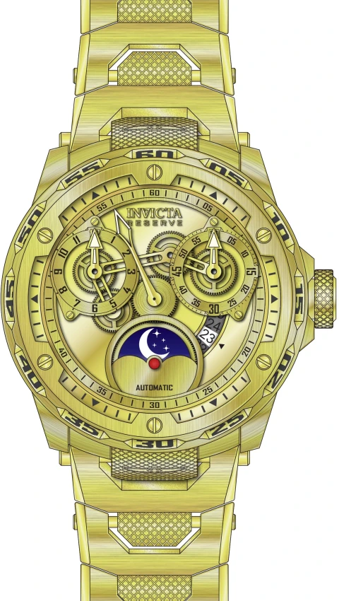 Мужские часы Invicta Eclipse Automatic Watch - 50mm. Gold (50034), цвет: Золотой — фото 2