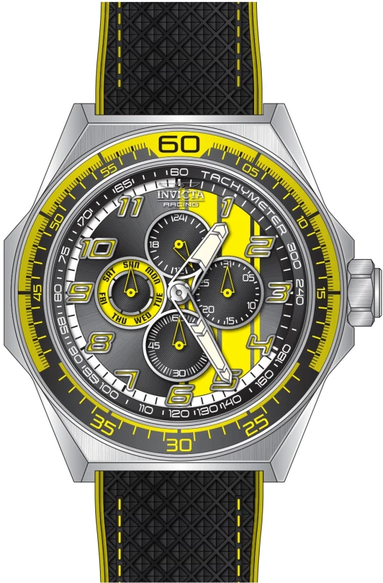 Мужские часы Invicta Racing Stryketach - 50mm, Yellow, Black (50044), цвет: Жёлтый / Чёрный — фото 2