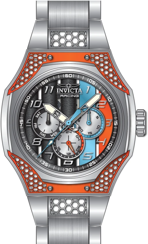 Мужские часы Invicta Racing Velohex Watch - 46mm, Steel (50063), цвет: Стальной — фото 2