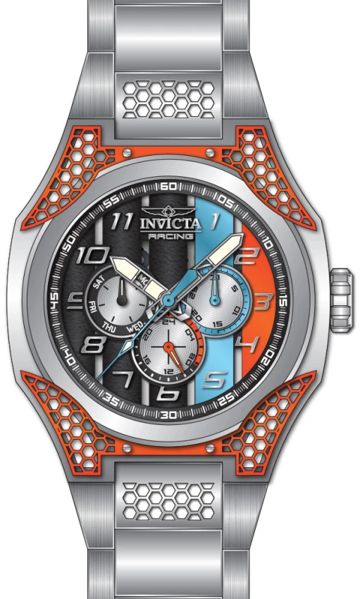 Мужские часы Invicta Racing Velohex Watch - 46mm, Steel (50063), цвет: Стальной — фото 3