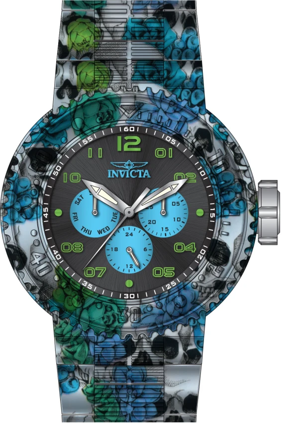 Мужские часы Invicta Pro Diver NeoArt Flux Watch - 52mm. Aqua Plating. Steel (50213), цвет: Аквамариновый стальной — фото 2