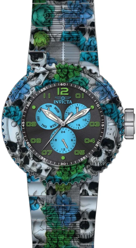 Мужские часы Invicta Pro Diver NeoArt Flux Watch - 52mm. Aqua Plating. Steel (50213), цвет: Аквамариновый стальной — фото 3