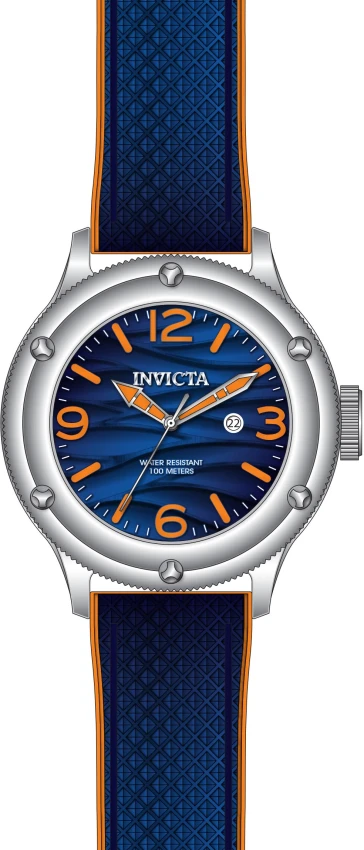Мужские часы Invicta Pro Diver Oceanic Motion - 48mm. Orange. Blue (50306), цвет: Синий — фото 3