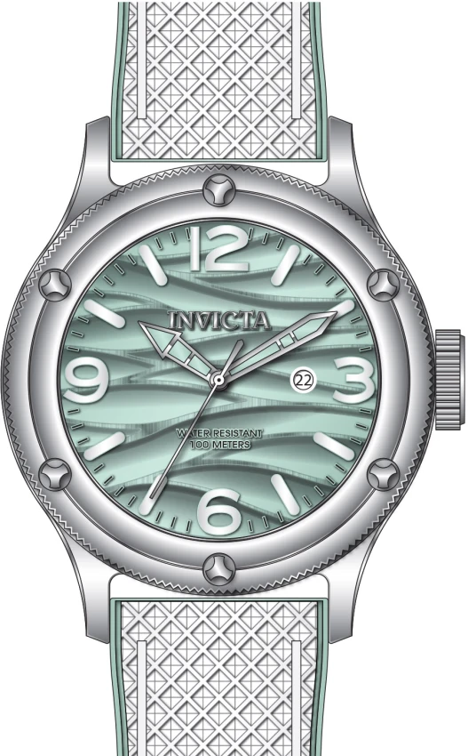 Мужские часы Invicta Pro Diver Oceanic Motion - 48mm. Tiffany Blue. White (50307), цвет: Белый — фото 2