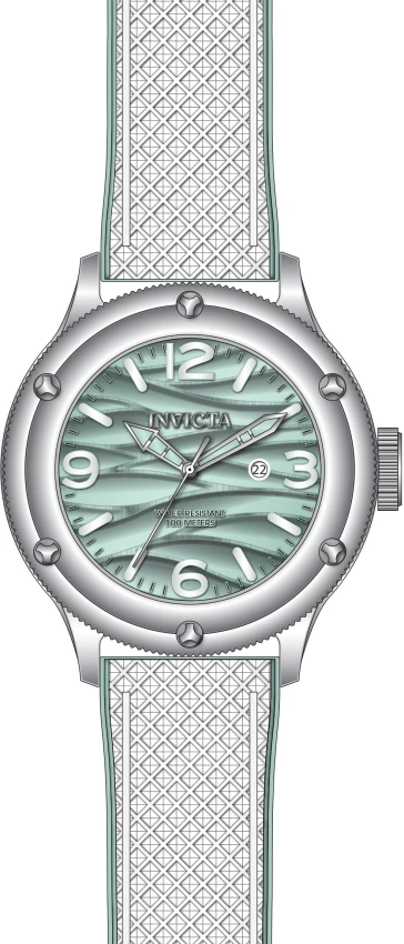 Мужские часы Invicta Pro Diver Oceanic Motion - 48mm. Tiffany Blue. White (50307), цвет: Белый — фото 3