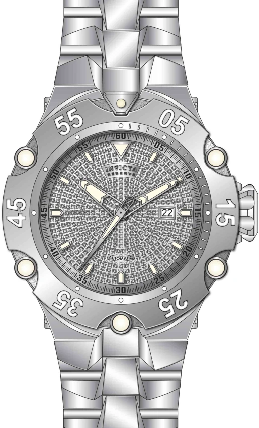 Мужские часы Invicta Reserve Cobra 2.24 Carat Diamond Automatic Watch - 54mm. Steel (50444), цвет: Стальной — фото 2