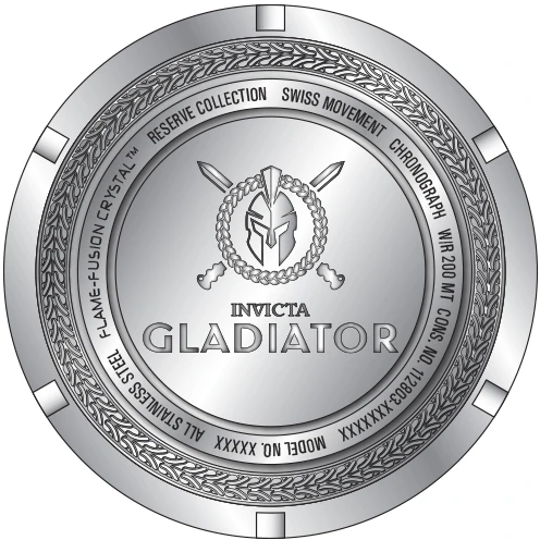 Мужские часы Invicta Gladiator 1.75 Carat Diamond Swiss Ronda Z60 Caliber Watch - 58mm. Black. Gold (50514), цвет: Золотой — фото 3