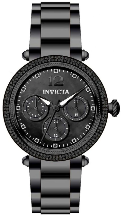 Женские часы Invicta Bolt Glintara Watch w/ Mother of Pearl Dial - 37mm. Black (50600), цвет: Чёрный — фото 2