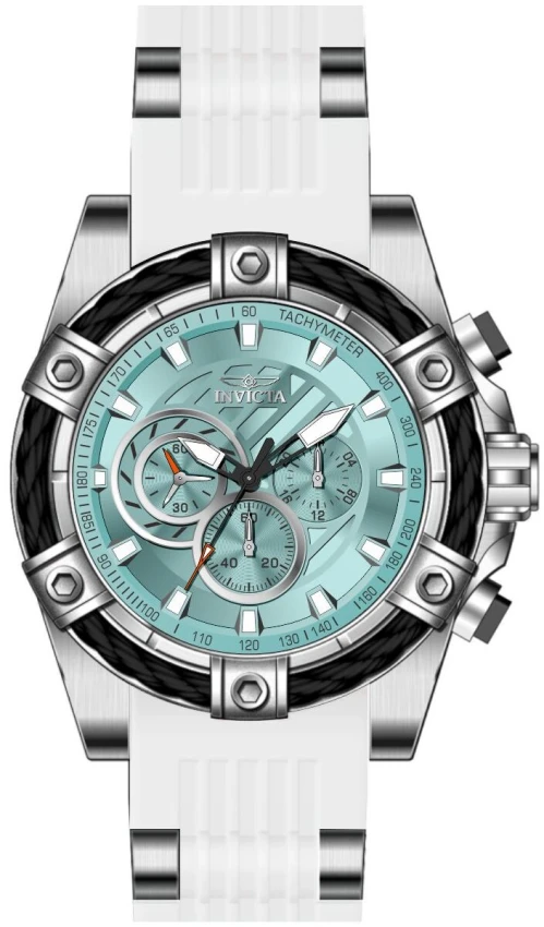 Мужские часы Invicta Bolt Girdex Watch - 52mm. White, Steel (50603), цвет: Белый / Стальной — фото 2