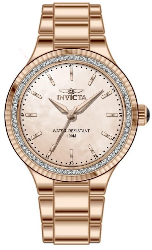 Часы Invicta Angel Celertis Unisex Watch w/ Mother of Pearl Dial - 38mm. Rose Gold (50647), цвет: Розовый золотой — фото 2