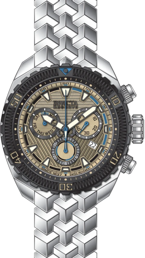 Мужские часы Invicta Reserve Swiss Ronda Z60 Caliber Watch - 50mm, Steel (50836), цвет: Стальной — фото 2