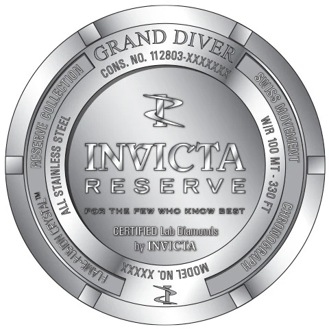 Мужские часы Invicta Reserve Grand Diver Swiss Ronda Z60 Caliber Watch w/ Mother of Pearl Dial - 48mm, Steel (51625), цвет: Стальной — фото 3