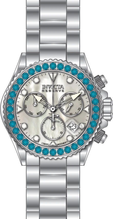 Мужские часы Invicta Reserve Grand Diver Swiss Ronda Z60 Caliber Watch w/ Mother of Pearl Dial - 48mm, Steel (51626), цвет: Стальной — фото 2