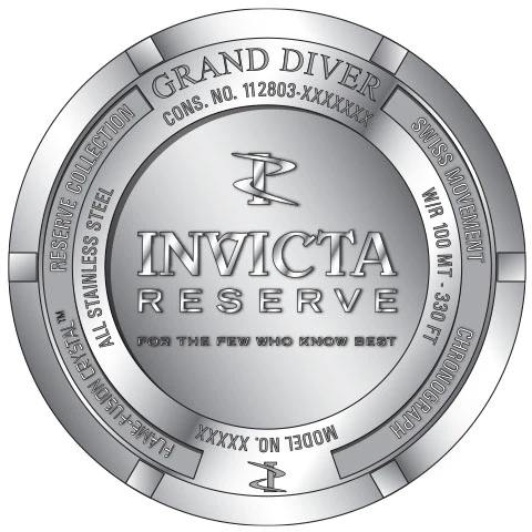 Мужские часы Invicta Reserve Grand Diver 0.15 Carat Diamond Swiss Ronda Z60 Caliber Watch w/ Mother of Pearl Dial - 48mm, Steel (51627), цвет: Стальной — фото 3