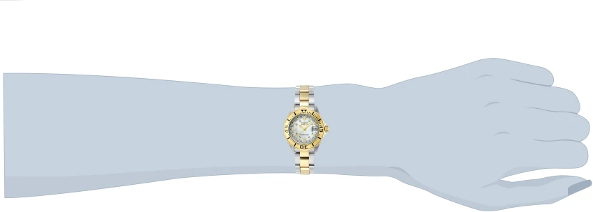 Женские часы Invicta Pro Diver Swiss Ronda 585 Caliber Watch w/ Mother of Pearl Dial - 30mm, Gold (ZG-6895), цвет: Золотой — фото 6