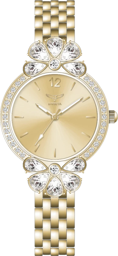Женские часы Invicta Wildflower Apexia Watch - 30mm, Gold (69103), цвет: Золотой — фото 2