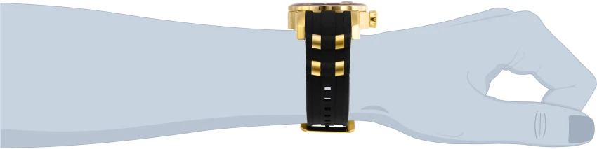 Мужские часы Invicta Pro Diver Scuba Swiss Ronda 515.24H Caliber Watch - 48mm, Black, Gold (ZG-6994), цвет: Чёрный / Золотой — фото 5