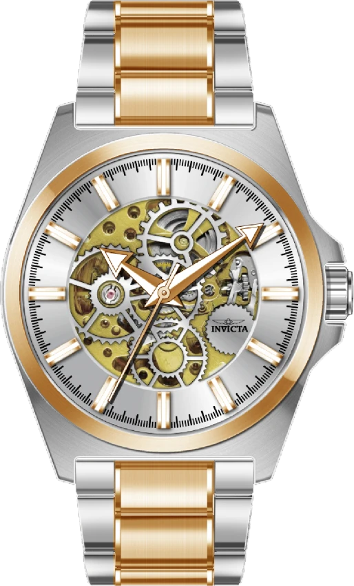 Мужские часы Invicta Objet D Art Automatic Watch w/ Skeleton Dial - 44mm, Silver, Gold (69996), цвет: Серебристый / Золотой — фото 2