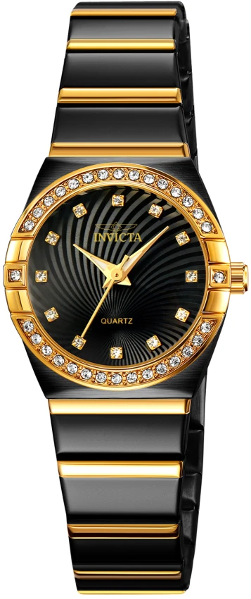 Женские часы Invicta Angel Glintia Watch - 27.8mm, Black, Gold (70267), цвет: Чёрный / Золотой — фото 2